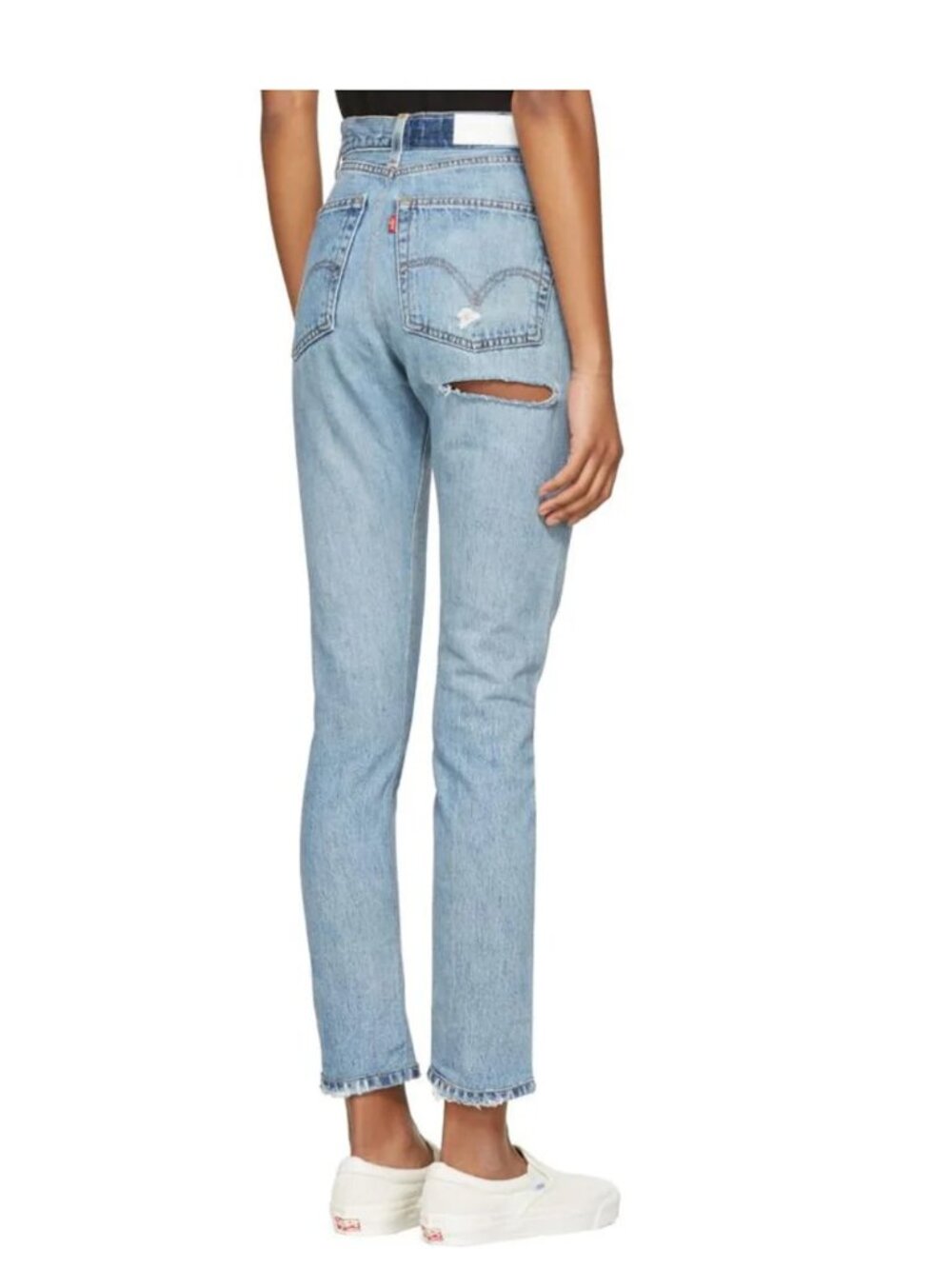 Re/Done High Rise Butt Rip Jeans